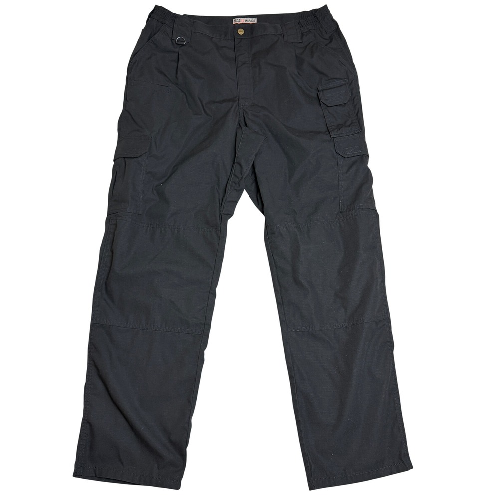 5.11 Tactical Taclite Pro Ripstop Cargo Pants Men 40x34 Black Utility Work EUC.